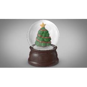 Snow Globe with Christmas Tree 3 3D model
